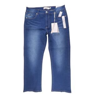 Tahari Natalie Jeans Size 14/32 Dark Wash Denim Mid Rise MiniBoot Timeless Style